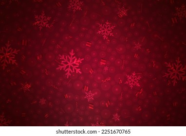 Dark Purple vector template in carnival style. Design in Xmas style with Xmas balls, snowflakes. Smart design for promotion of university.