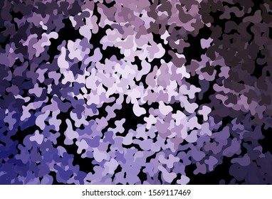 Dark Purple vector template with chaotic shapes. Colorful chaotic forms with gradient in modern style. Modern design for your business card.
