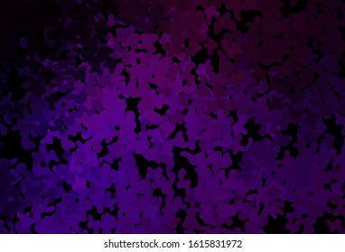 Dark Purple vector template with chaotic shapes. Colorful chaotic forms with gradient in modern style. Best smart design for your business.
