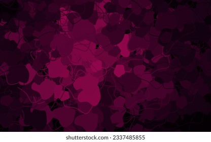Dark Purple vector template with chaotic shapes. Decorative design in abstract style with random forms. Simple design for your web site.