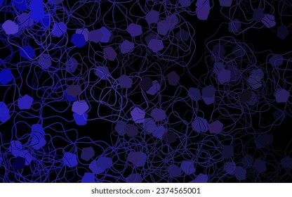 Plantilla de vector púrpura oscuro con formas caóticas. Coloridas formas caóticas con gradiente de estilo moderno. Diseño elegante para tapices.