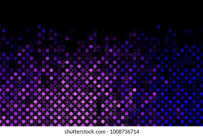 Dark Purple vector  template with circles. Modern abstract illustration with colorful water drops. The pattern can be used for ads, leaflets of liquid.
