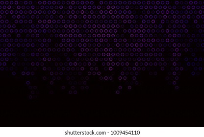 Dark Purple vector  template with circles. Glitter abstract illustration with blurred drops of rain. The pattern can be used for aqua ad, booklets.