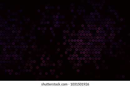 Dark Purple vector  template with circles. Blurred decorative design in abstract style with bubbles. The pattern can be used for ads, leaflets of liquid.