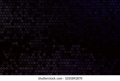 Dark Purple vector  template with circles. Blurred decorative design in abstract style with bubbles. Beautiful design for your business natural advert.