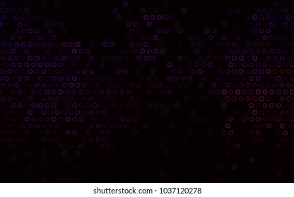 Dark Purple vector  template with circles. Abstract illustration with colored bubbles in nature style. Completely new template for your brand book.