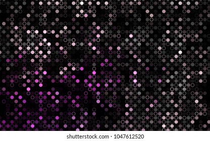 Dark Purple vector  template with circles. Blurred decorative design in abstract style with bubbles. The pattern can be used for ads, leaflets of liquid.