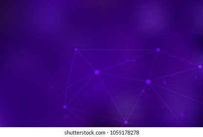 Dark Purple vector template with circles, triangles. Abstract illustration with colorful discs and triangles. Completely new template for your brand book.