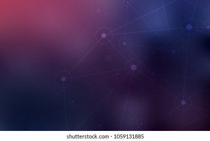 Dark Purple vector template with circles, triangles. Decorative design in abstract style with triangle structure. Beautiful design for your business advert.
