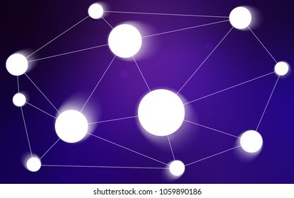 Dark Purple vector template with circles, triangles. Abstract illustration with colorful discs and triangles. Pattern can be used for futuristic ad, booklets.