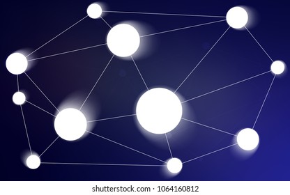 Dark Purple vector template with circles, triangles. Colorful illustration with circles and lines in futuristic style. Completely new template for your brand book.