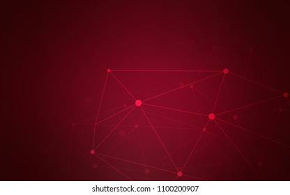 Dark Purple vector template with circles, triangles. Design with connection of dots and lines on colorful background. Beautiful design for your business advert.
