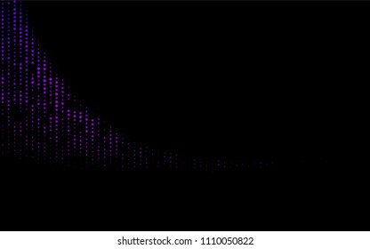 Dark Purple vector  template with circles. Abstract illustration with colored bubbles in nature style. Pattern can be used as texture of water, rain drops.
