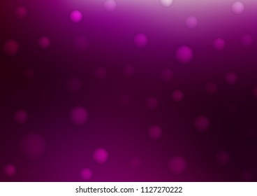 Dark Purple vector template with circles. Modern abstract illustration with colorful water drops. The pattern can be used for beautiful websites.