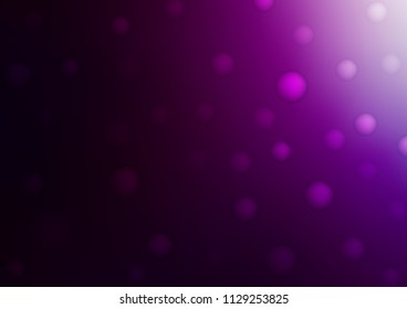 Dark Purple vector template with circles. Beautiful colored illustration with blurred circles in nature style. The pattern can be used for ads, leaflets of liquid.