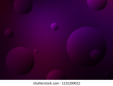 Dark Purple vector template with circles. Abstract illustration with colored bubbles in nature style. The pattern can be used for beautiful websites.
