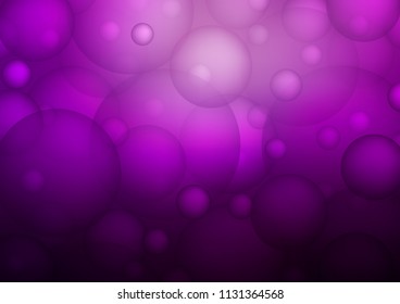 Dark Purple vector template with circles. Modern abstract illustration with colorful water drops. The pattern can be used for aqua ad, booklets.