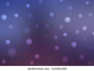 Dark Purple vector template with circles. Blurred bubbles on abstract background with colorful gradient. Completely new template for your brand book.