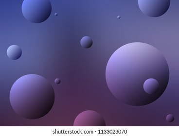 Dark Purple vector template with circles. Abstract illustration with colored bubbles in nature style. Pattern can be used as texture of water, rain drops.