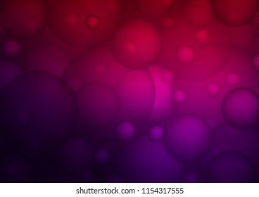 Dark Purple vector template with circles. Illustration with set of shining colorful abstract circles. The pattern can be used for ads, leaflets of liquid.