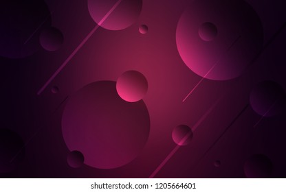 Dark Purple vector template with circles. Beautiful colored illustration with blurred circles in nature style. Pattern can be used as texture of wallpapers.