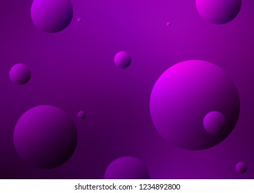 Dark Purple vector template with circles. Illustration with set of shining colorful abstract circles. The pattern can be used for beautiful websites.