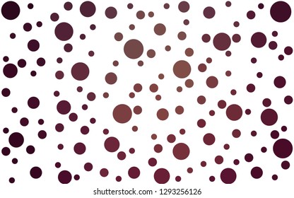 Dark Purple vector  template with circles. Illustration with set of shining colorful abstract circles. Pattern for textures of wallpapers.