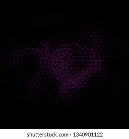Dark Purple vector template with circles. Abstract decorative design in gradient style with bubbles. Design for your commercials.