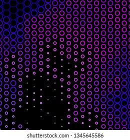 Dark Purple vector template with circles. Modern abstract illustration with colorful circle shapes. Pattern for business ads.