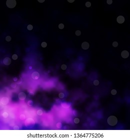 Dark Purple vector template with circles. Abstract illustration with colorful spots in nature style. Design for your commercials.