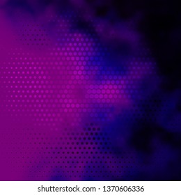 Dark Purple vector template with circles. Abstract colorful disks on simple gradient background. Pattern for wallpapers, curtains.
