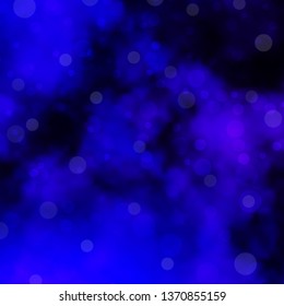 Dark Purple vector template with circles. Illustration with set of shining colorful abstract spheres. Design for your commercials.