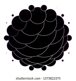 Dark Purple vector template with circles. Abstract colorful disks on simple gradient background. Pattern for business ads.