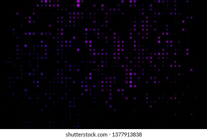 Dark Purple vector template with circles. Glitter abstract illustration with blurred drops of rain. Pattern for ads, leaflets.