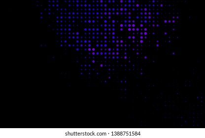 Dark Purple vector template with circles. Abstract illustration with colored bubbles in nature style. Pattern for beautiful websites.
