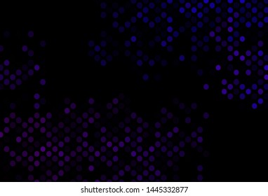 Dark Purple vector template with circles. Illustration with set of shining colorful abstract circles. Design for business adverts.