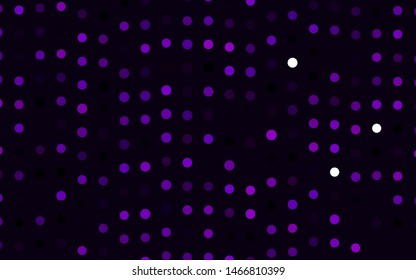 Dark Purple vector template with circles. Modern abstract illustration with colorful water drops. Design for posters, banners.