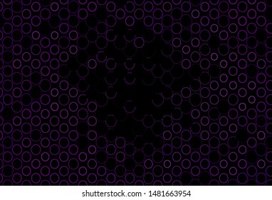Dark Purple vector template with circles. Glitter abstract illustration with blurred drops of rain. Design for business adverts.