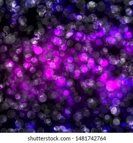 Dark Purple vector template with circles. Glitter abstract illustration with colorful drops. Pattern for booklets, leaflets.