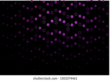 Dark Purple vector template with circles. Modern abstract illustration with colorful water drops. Design for posters, banners.