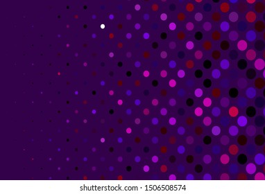 Dark Purple vector template with circles. Illustration with set of shining colorful abstract circles. Pattern for beautiful websites.