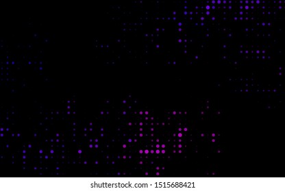 Dark Purple vector template with circles. Glitter abstract illustration with blurred drops of rain. Pattern for ads, booklets.