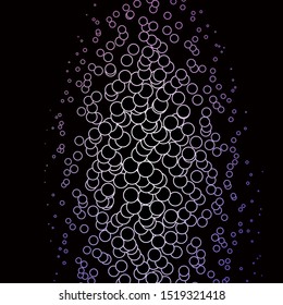 Dark Purple vector template with circles. Colorful illustration with gradient dots in nature style. Pattern for booklets, leaflets.