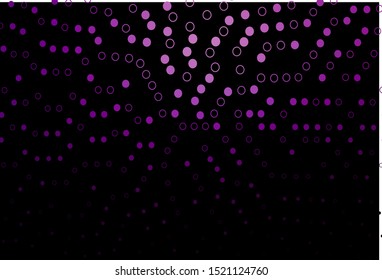 Dark Purple vector template with circles. Modern abstract illustration with colorful water drops. Design for business adverts.