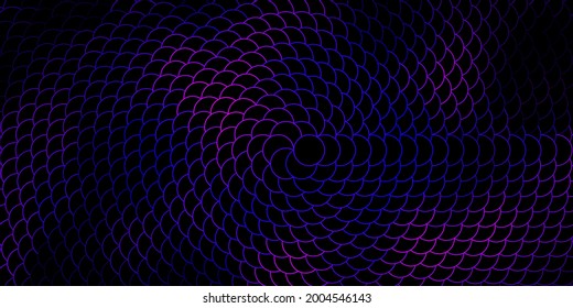 Dark Purple vector template with circles. Illustration with set of shining colorful abstract spheres. Pattern for booklets, leaflets.