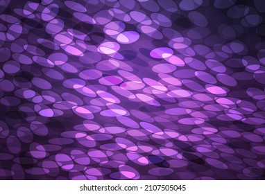 Dark Purple vector template with circles. Abstract illustration with colored bubbles in nature style. Pattern for textures of wallpapers.