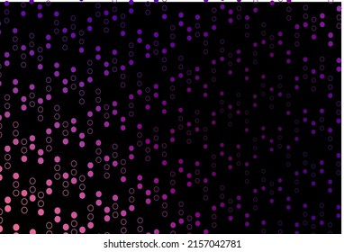 Dark Purple vector template with circles. Glitter abstract illustration with blurred drops of rain. Pattern for ads, leaflets.