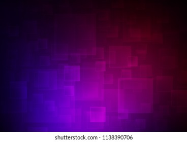 Dark Purple vector template with crystals, rectangles. Illustration with set of colorful rectangles. Best design for your ad, poster, banner.