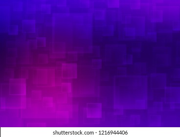 Dark Purple vector template with crystals, rectangles. Beautiful illustration with rectangles and squares. Best design for your ad, poster, banner.