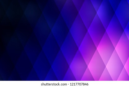 Dark Purple vector template with crystals, rectangles. Decorative design in abstract style with rectangles. The template can be used as a background.